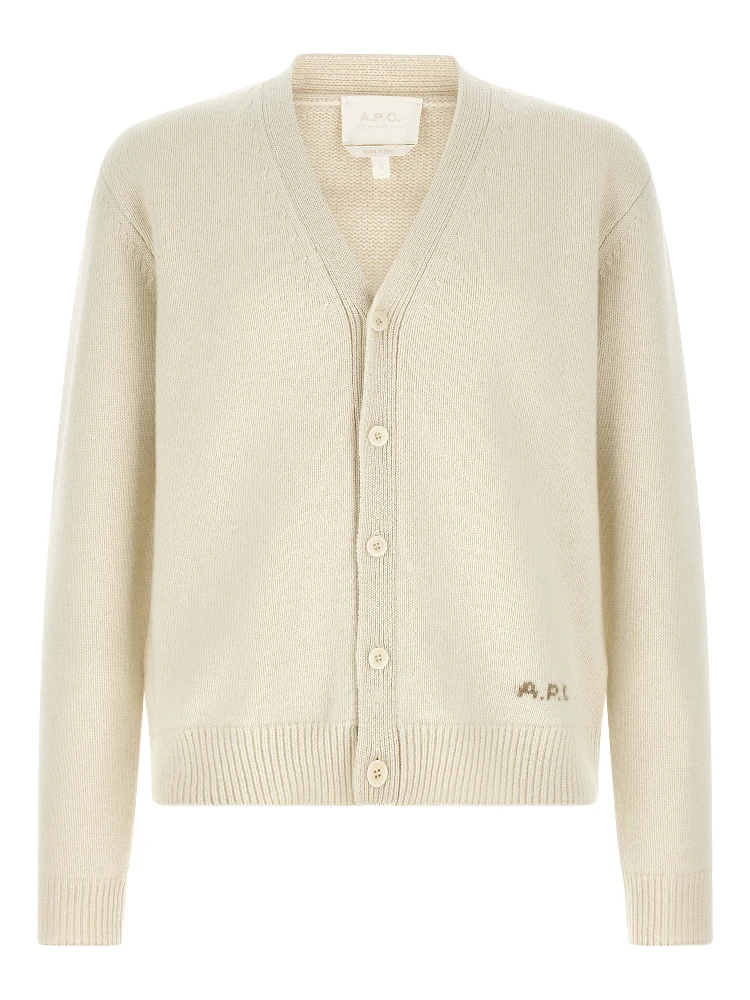 White Wool Cardigan