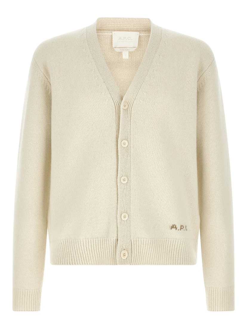 White Wool Cardigan
