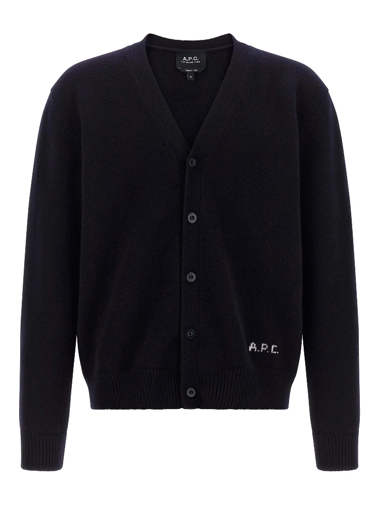 Blue Wool Cardigan