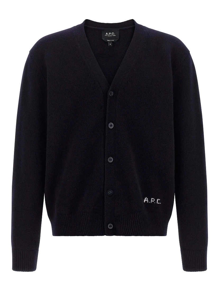 Blue Wool Cardigan