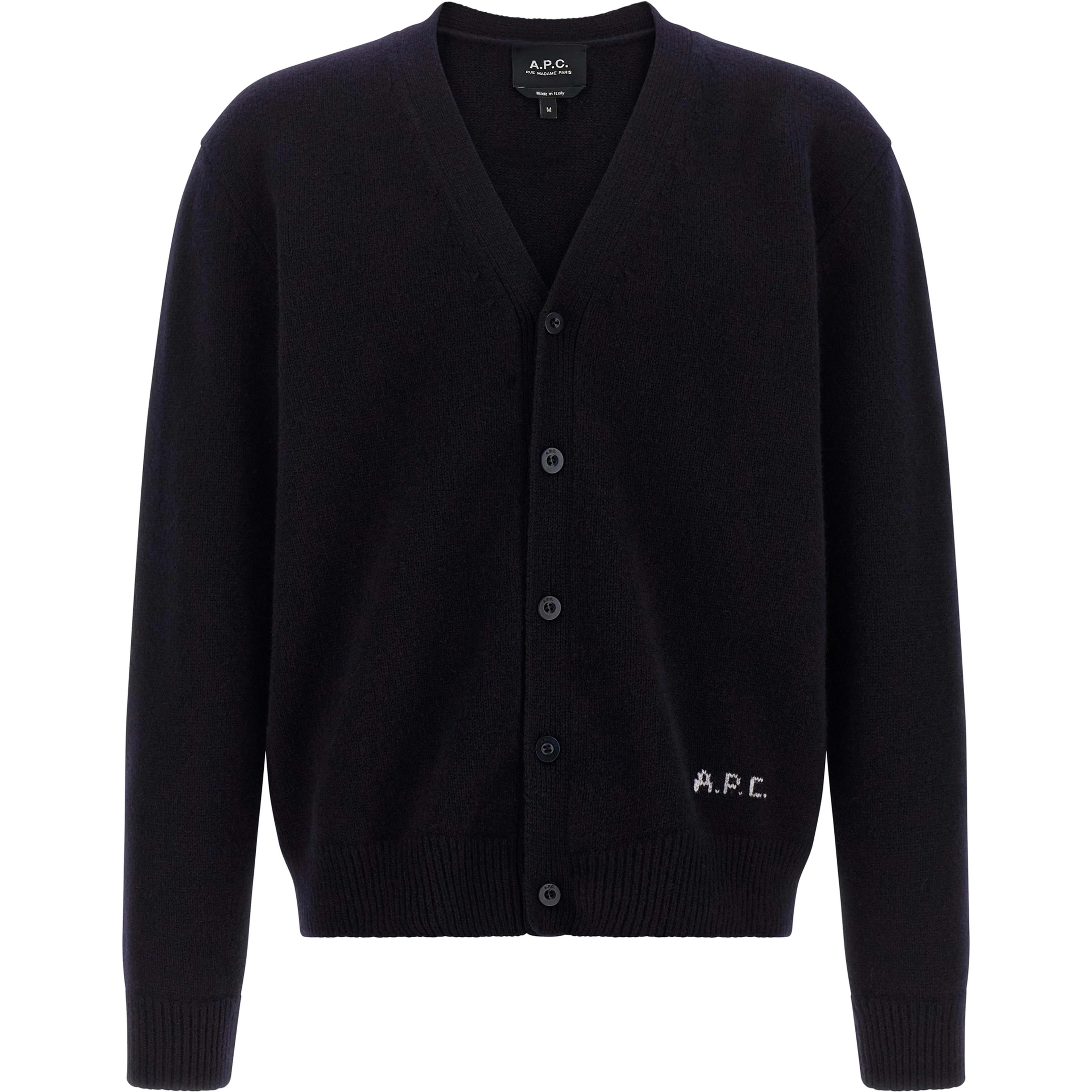 Blue Wool Cardigan