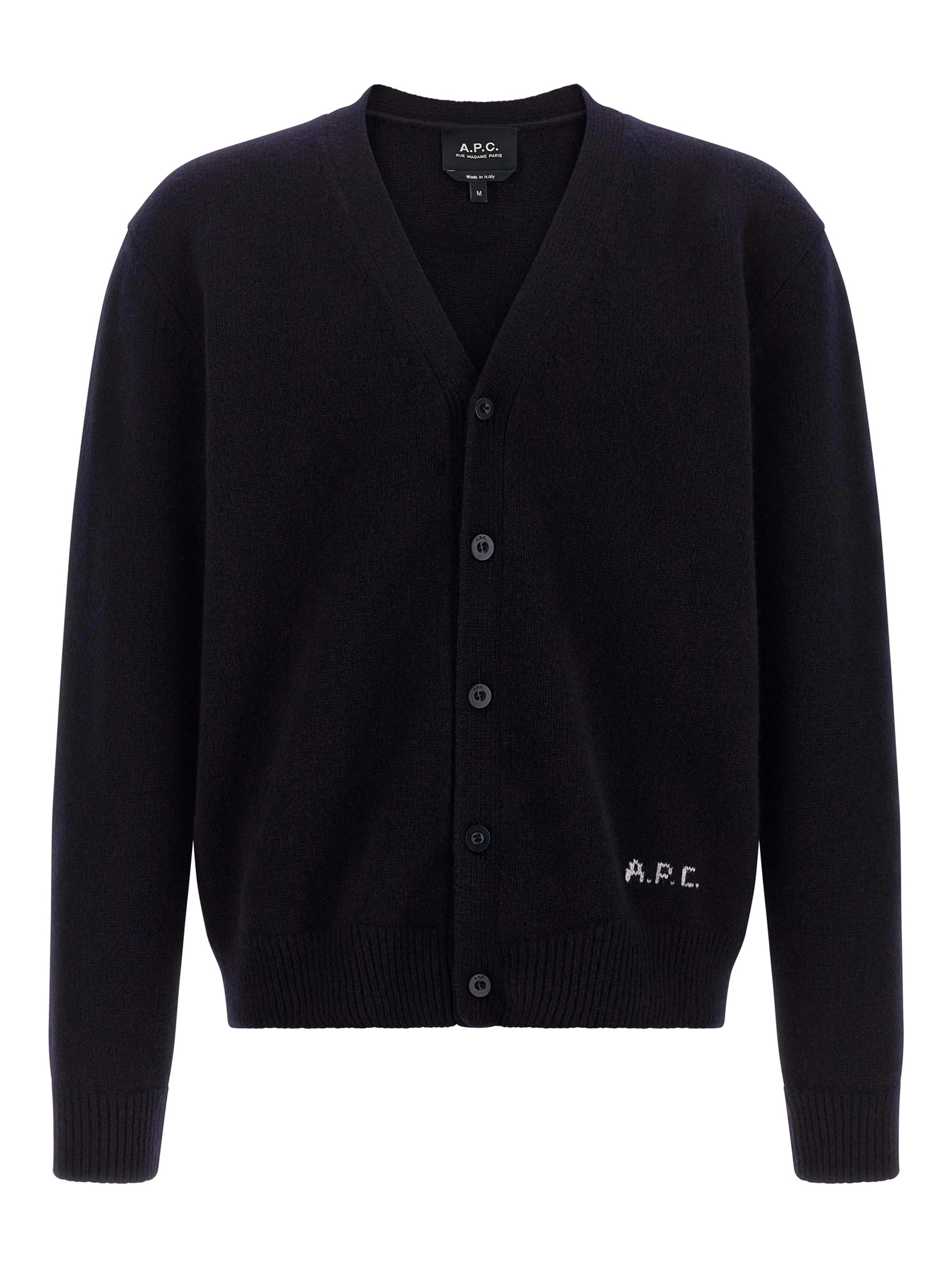 Blue Wool Cardigan