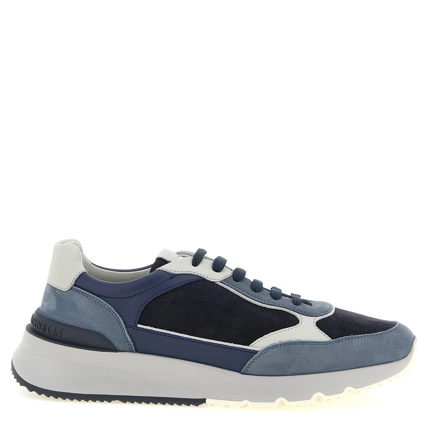 Blue Calfskin Athletic Sneakers