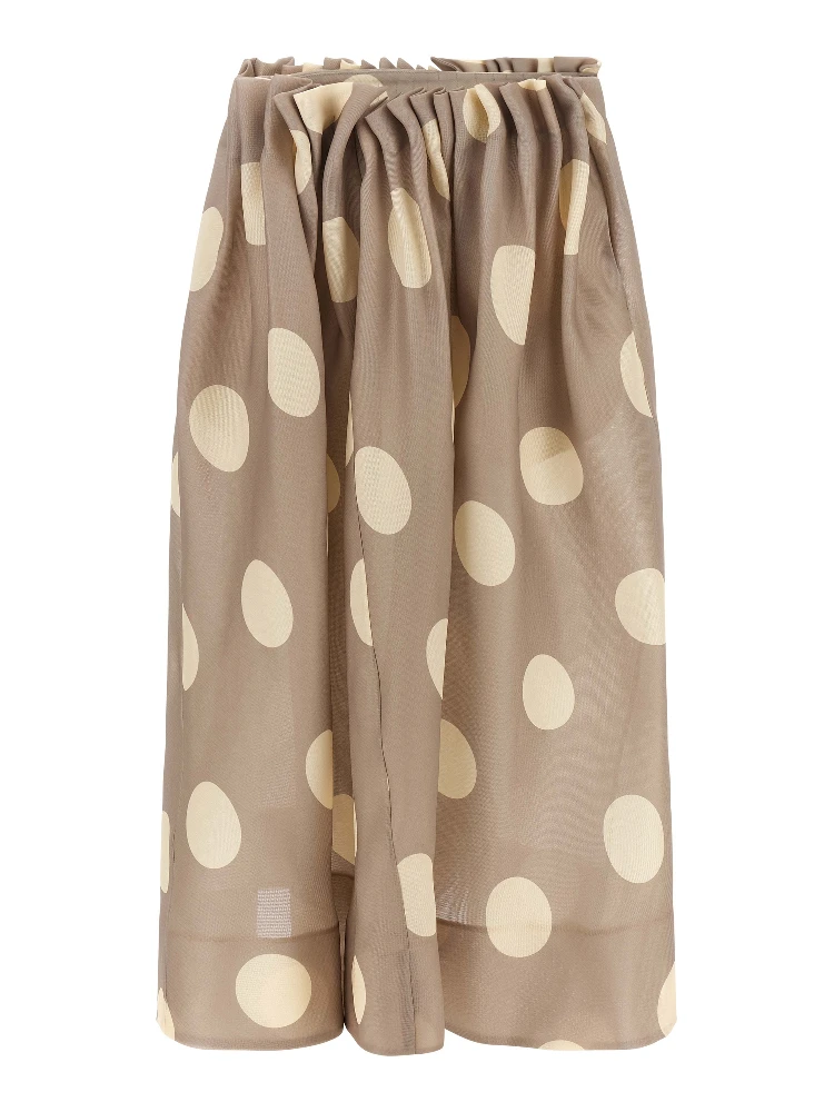 Gray Silk Mini Skirt