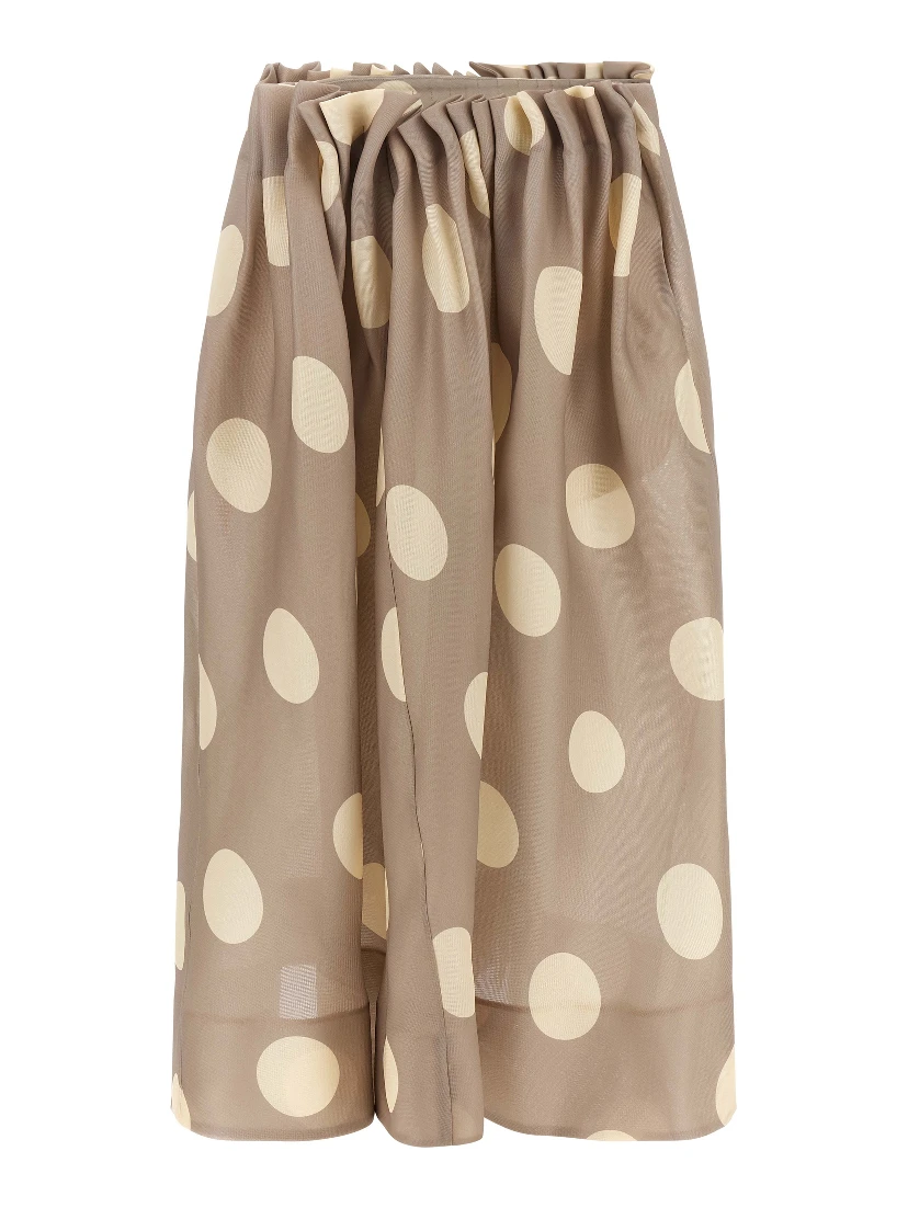 Gray Silk Mini Skirt