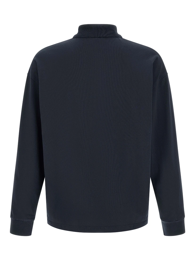 Blue Cotton Polo Shirt
