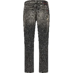 Gray Cotton Skinny Jeans