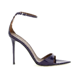 Purple Calfskin Stiletto Heel Sandals