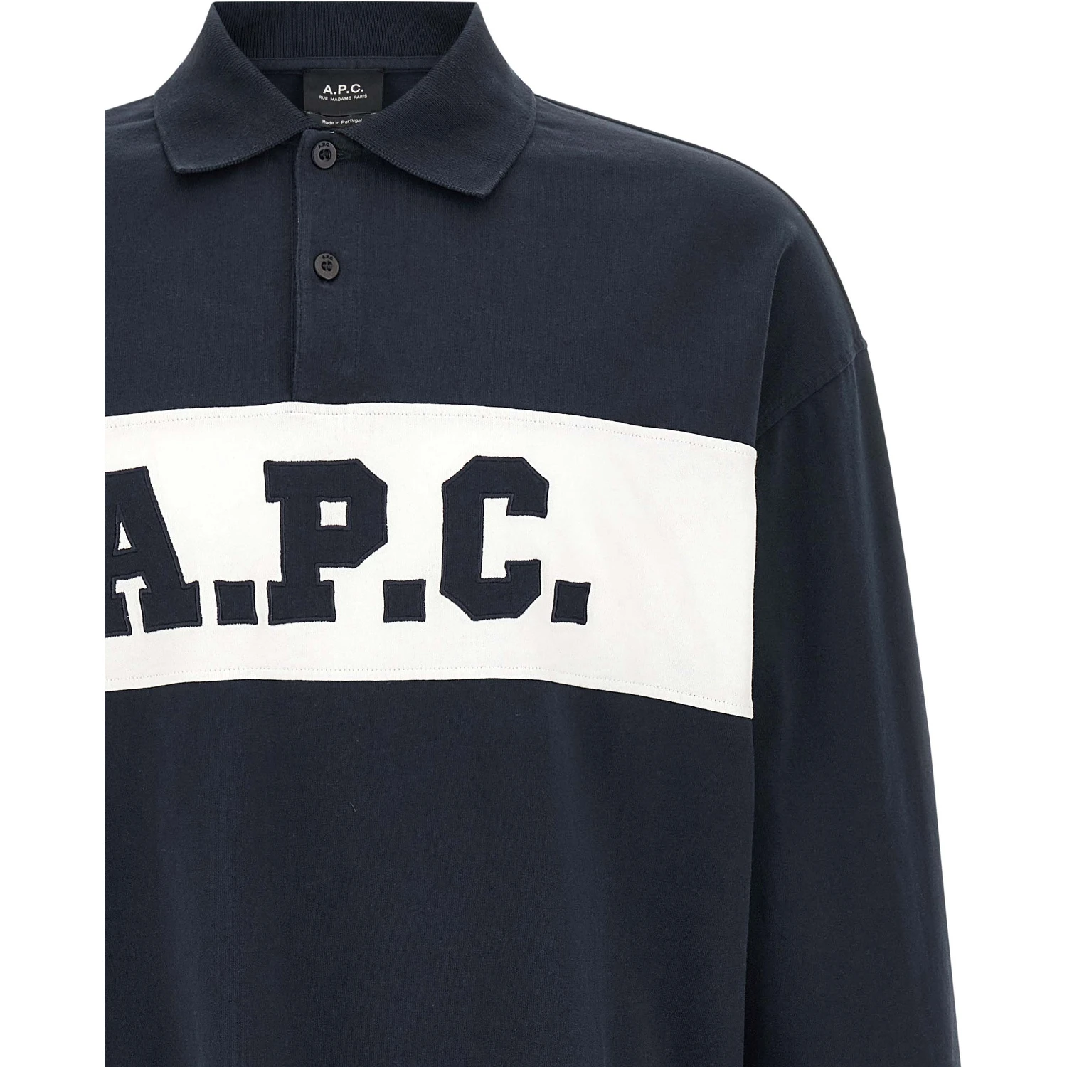 Blue Cotton Polo Shirt