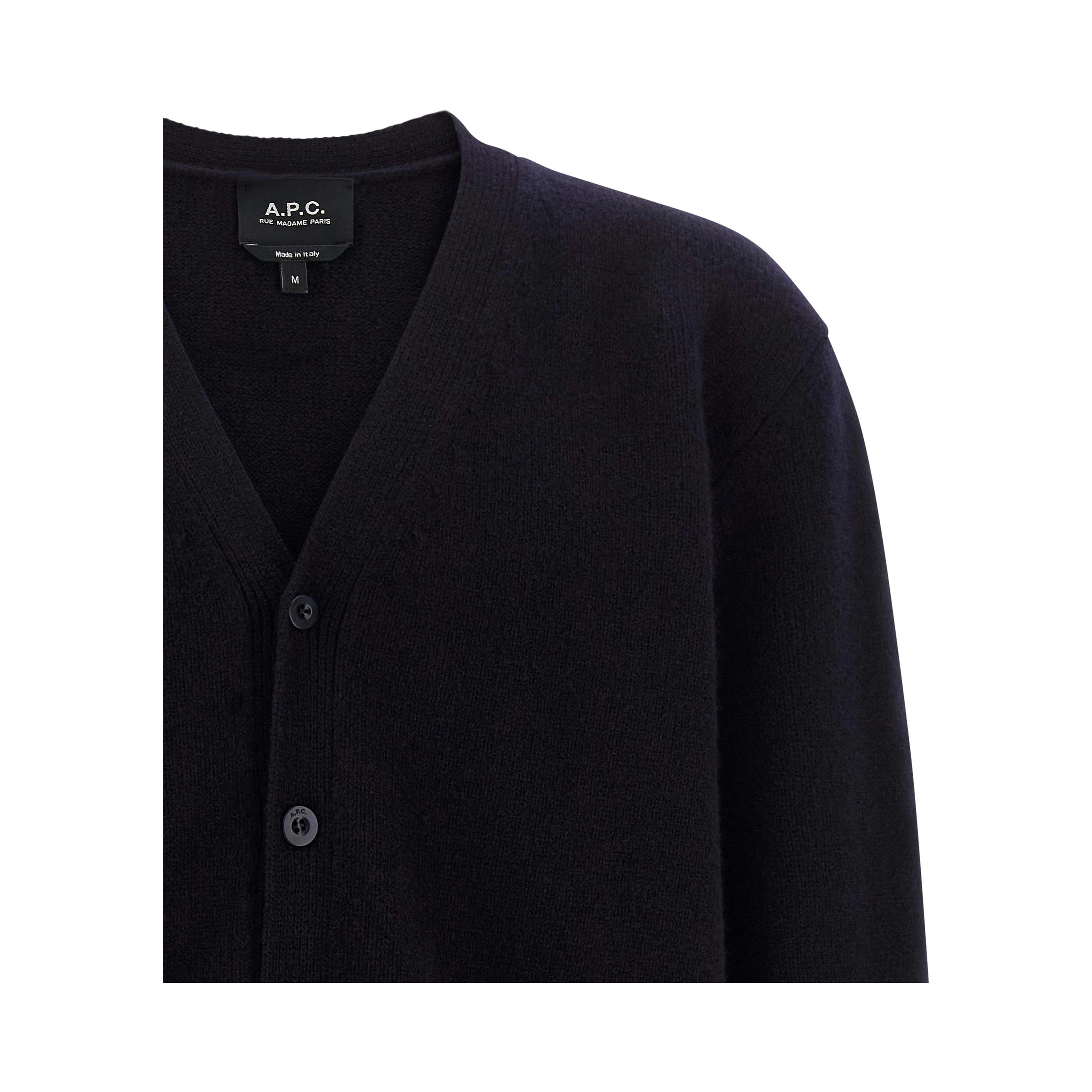 Blue Wool Cardigan