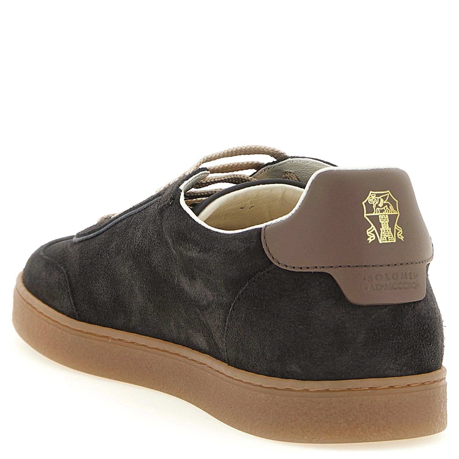 Gray Calfskin Low Top Sneakers
