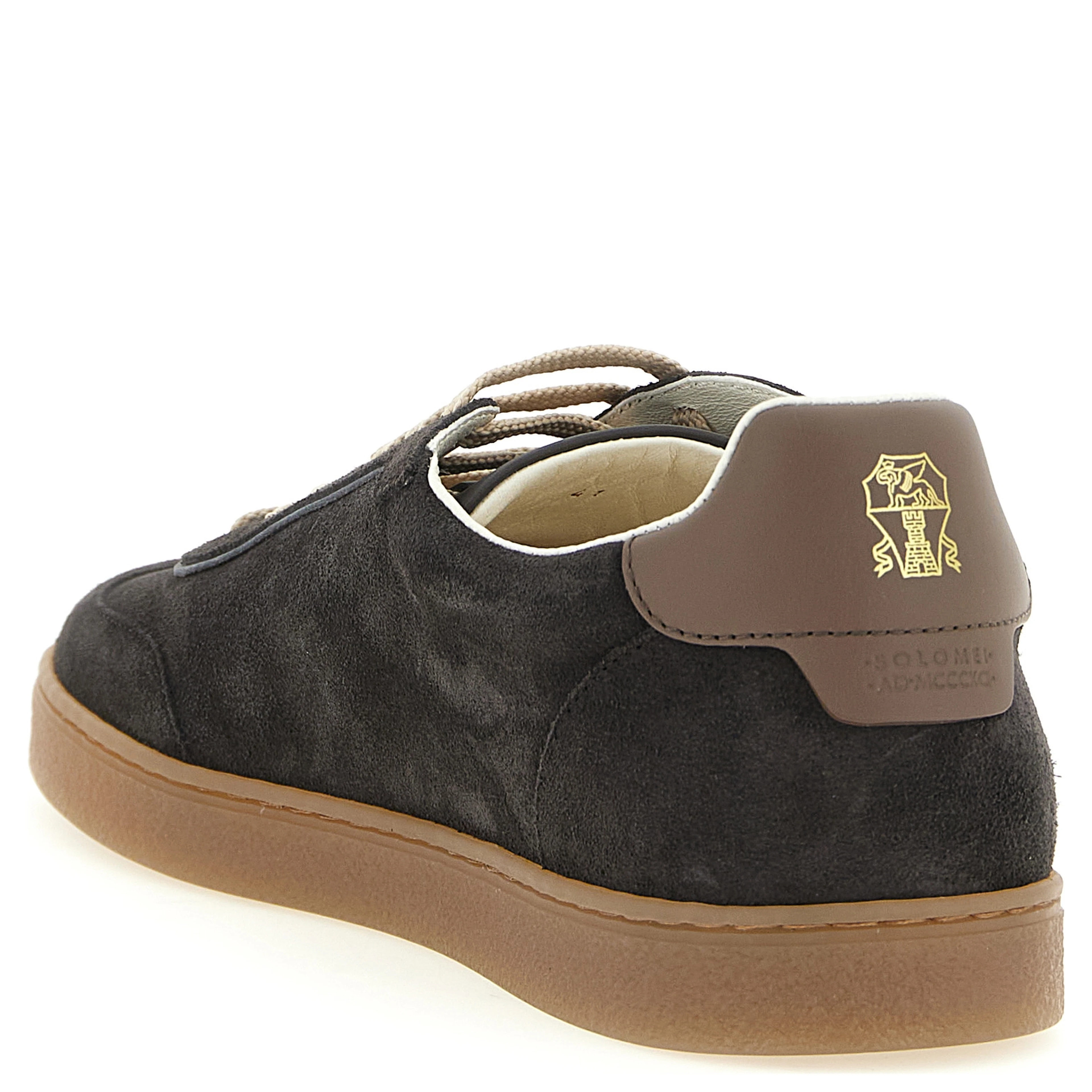 Gray Calfskin Low Top Sneakers