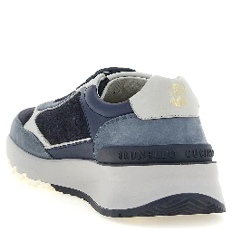 Blue Calfskin Athletic Sneakers