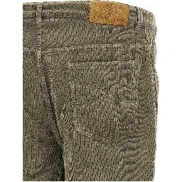 Bicolor Cotton Casual Pants