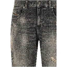 Gray Cotton Skinny Jeans