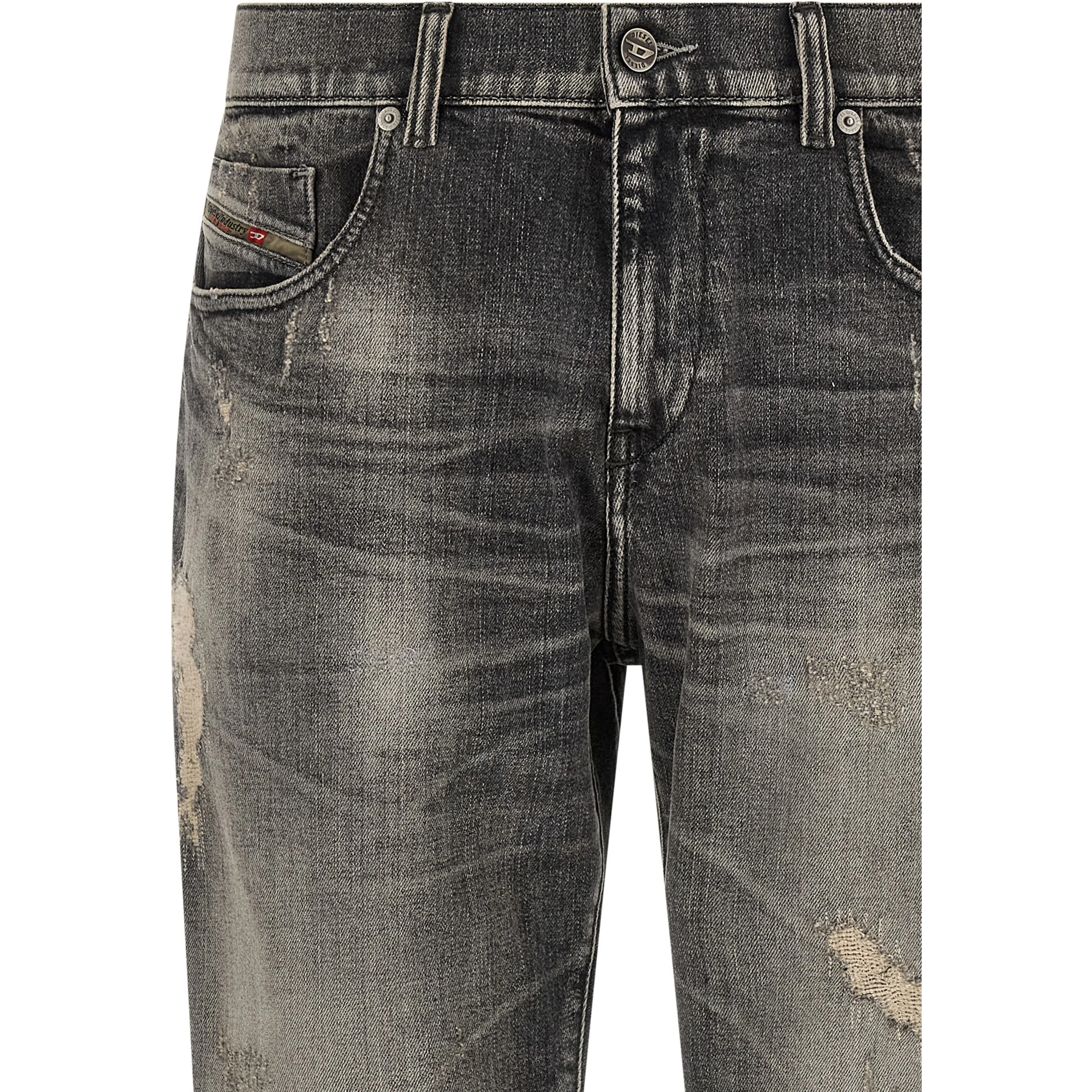 Gray Cotton Skinny Jeans