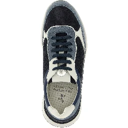 Blue Calfskin Athletic Sneakers