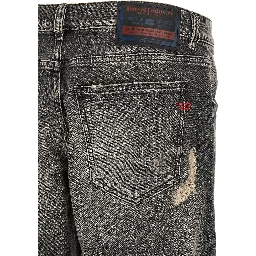 Gray Cotton Skinny Jeans