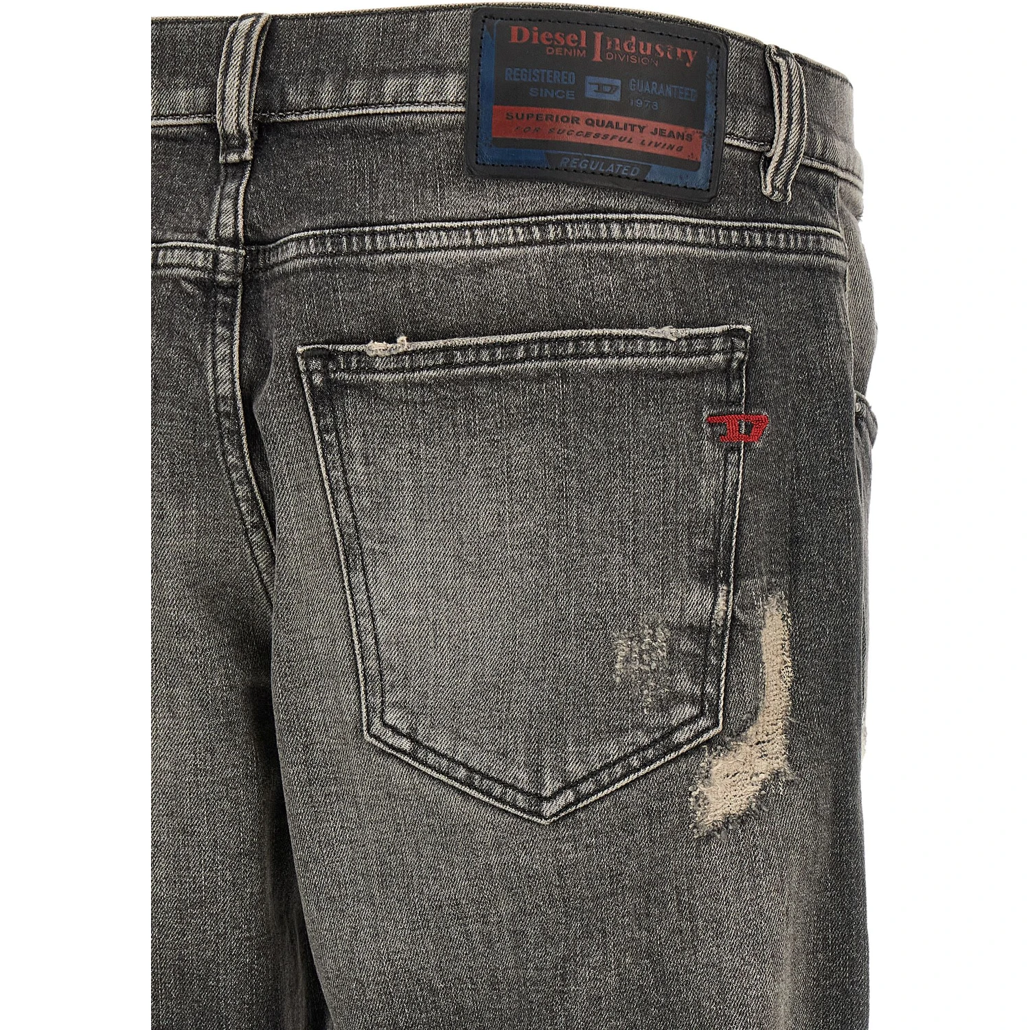 Gray Cotton Skinny Jeans