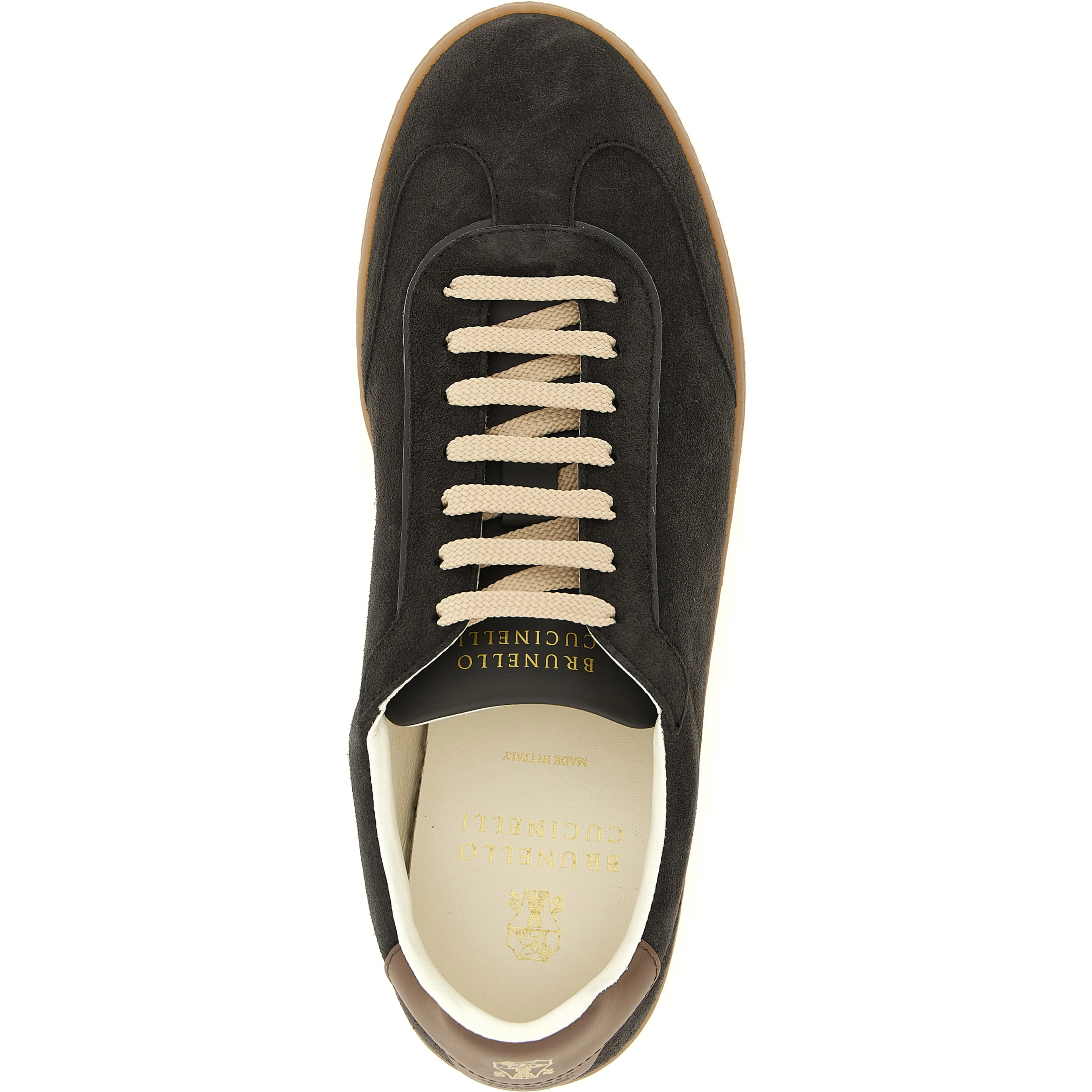 Gray Calfskin Low Top Sneakers