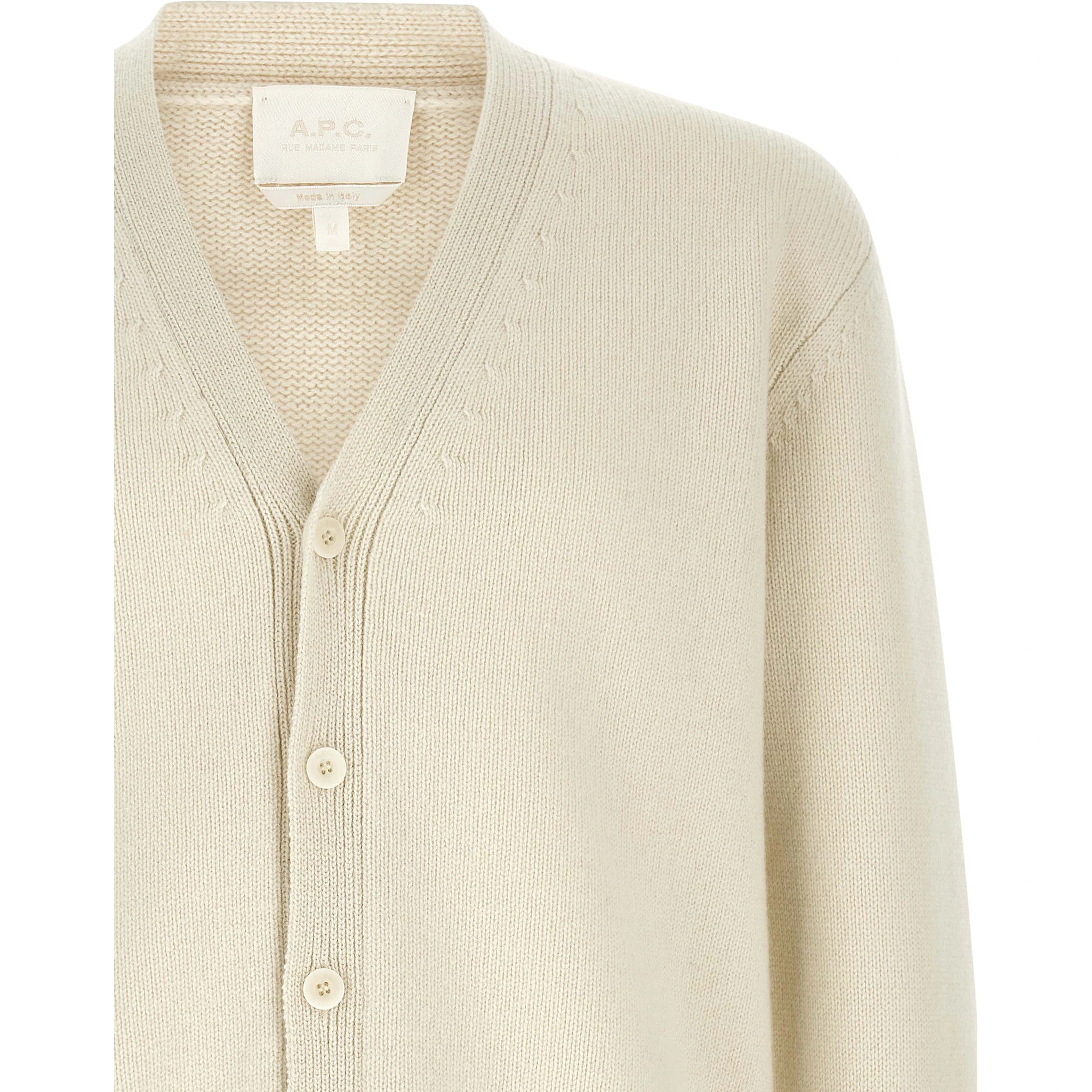 White Wool Cardigan