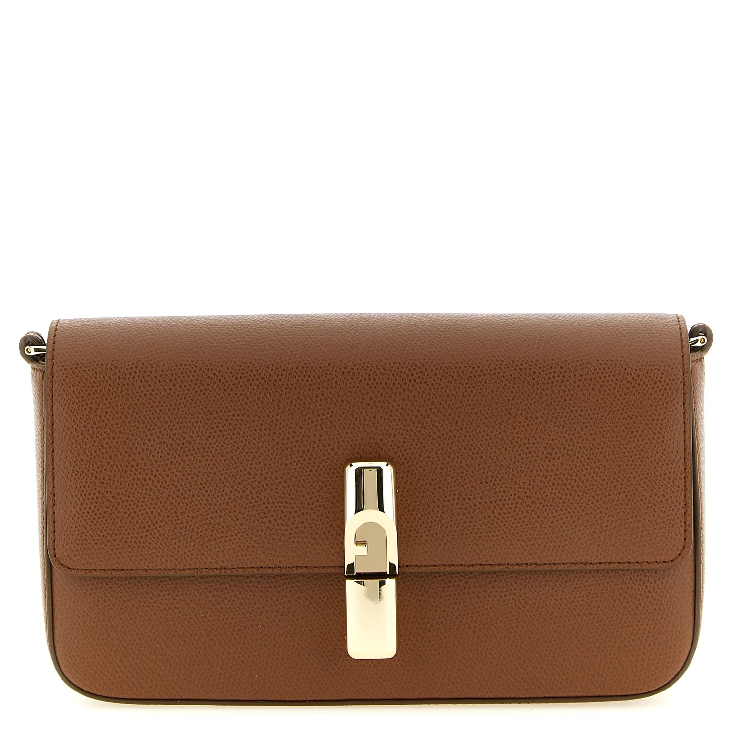 Brown Calfskin Crossbody Bag