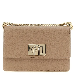 Beige Calfskin Crossbody Bag