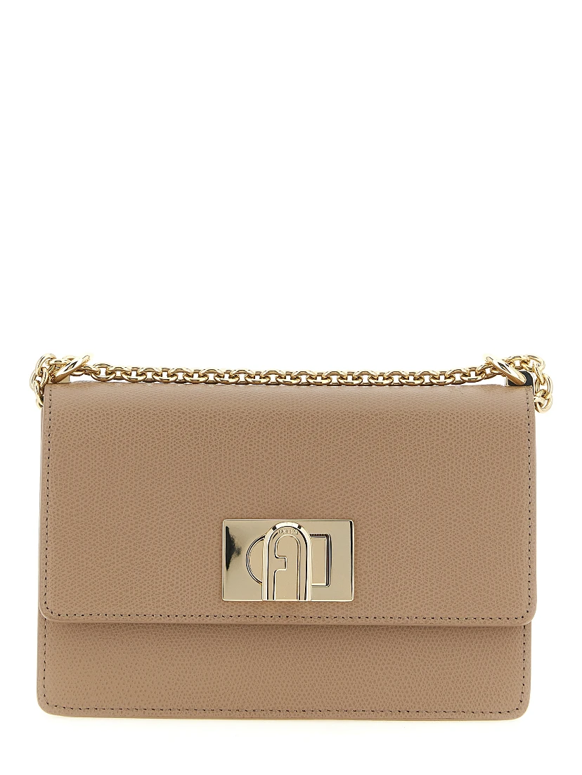 Beige Calfskin Crossbody Bag