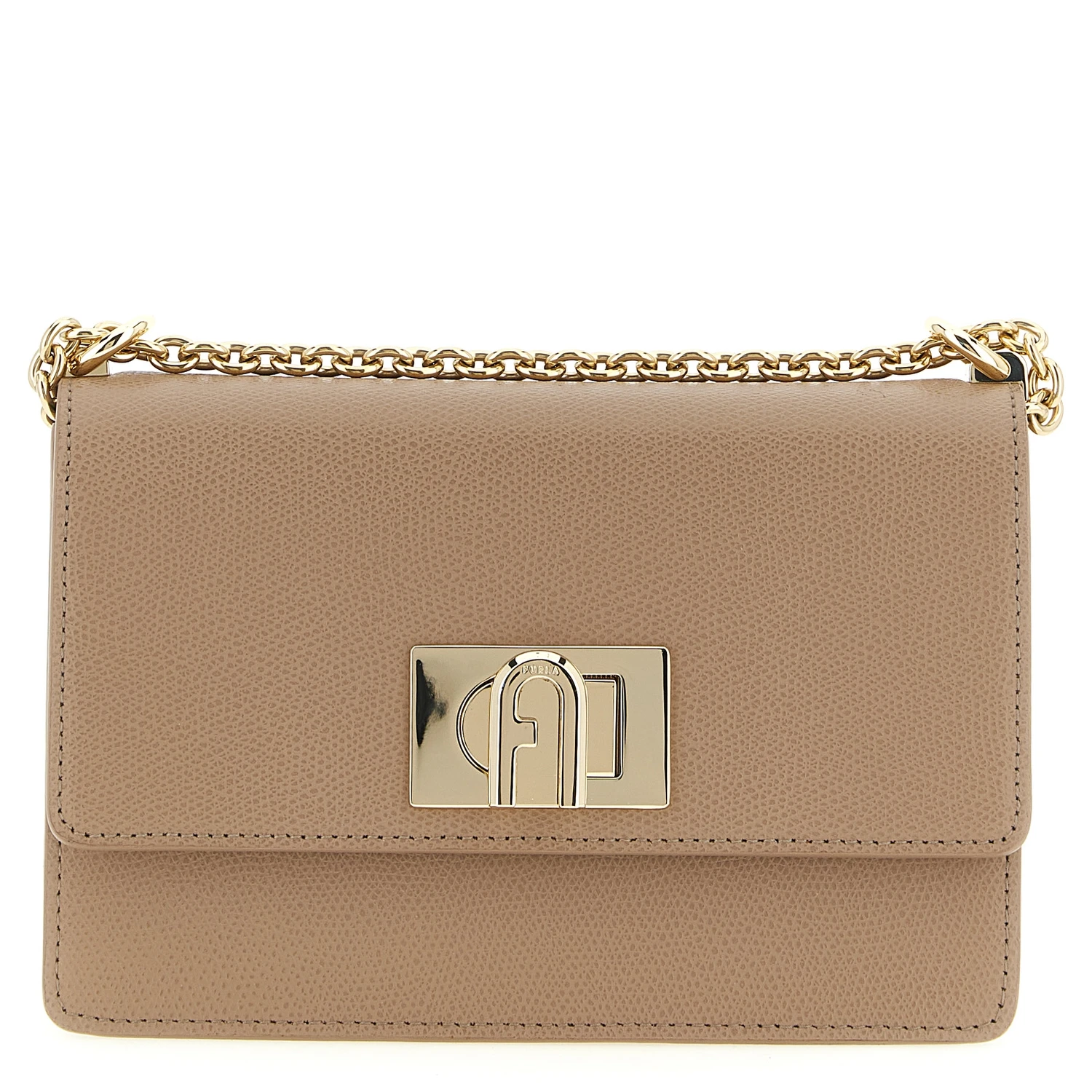 Beige Calfskin Crossbody Bag