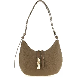 Beige Calfskin Shoulder Bag