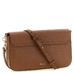 Brown Calfskin Crossbody Bag