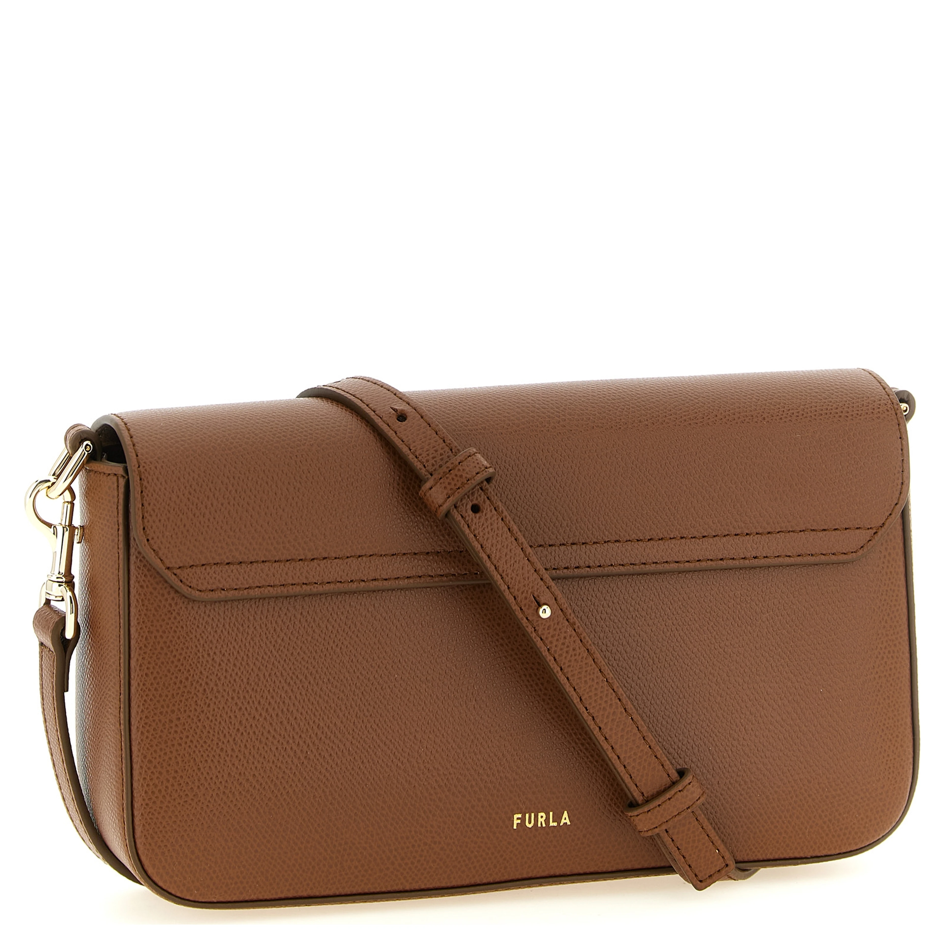 Brown Calfskin Crossbody Bag
