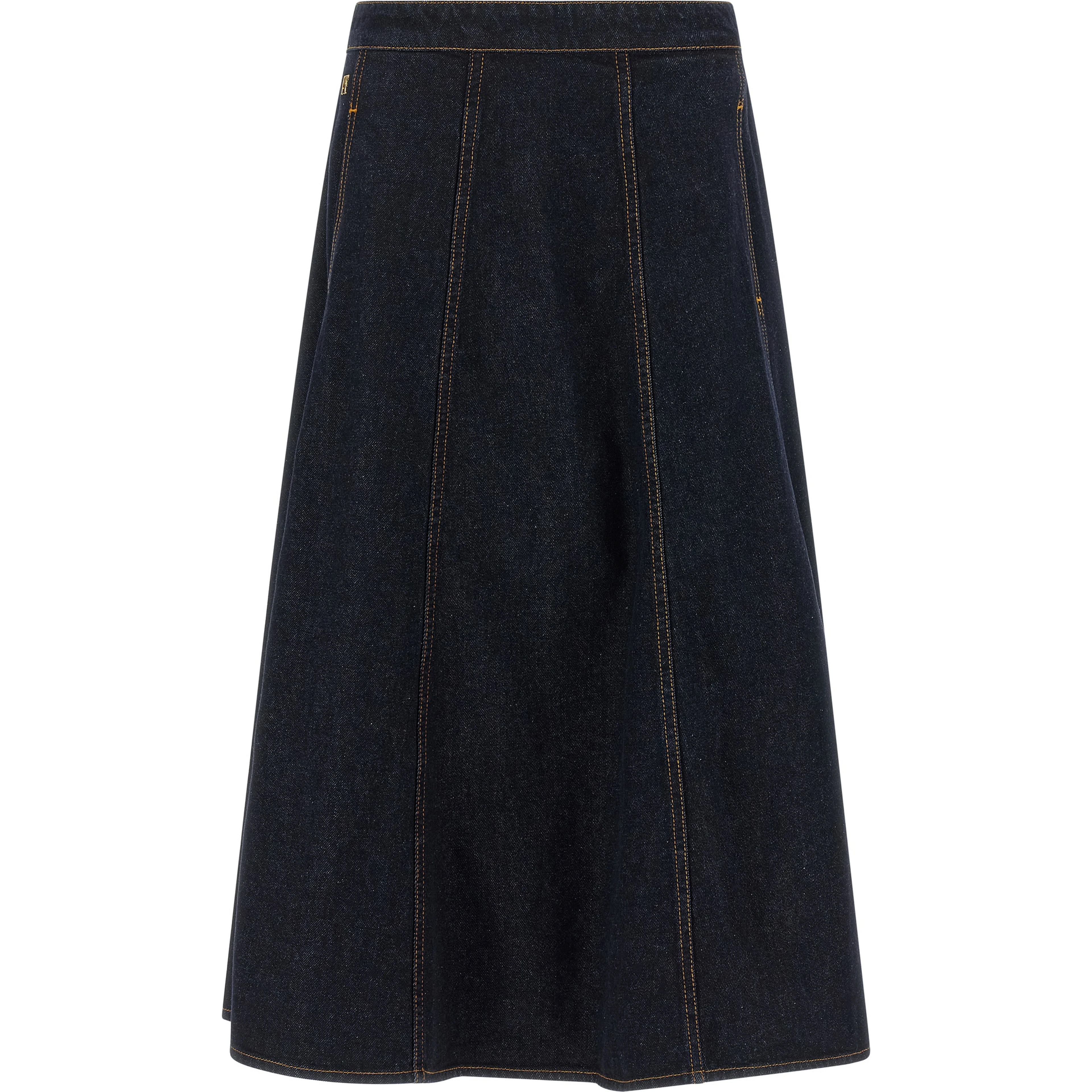 Blue Cotton Mini Skirt