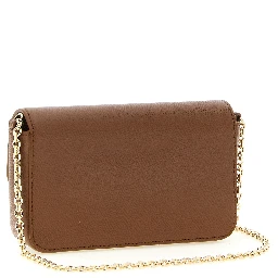 Brown Calfskin Crossbody Bag