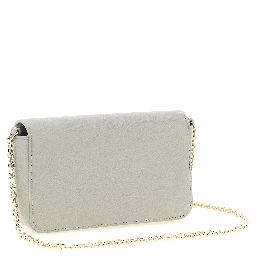 Gray Calfskin Crossbody Bag