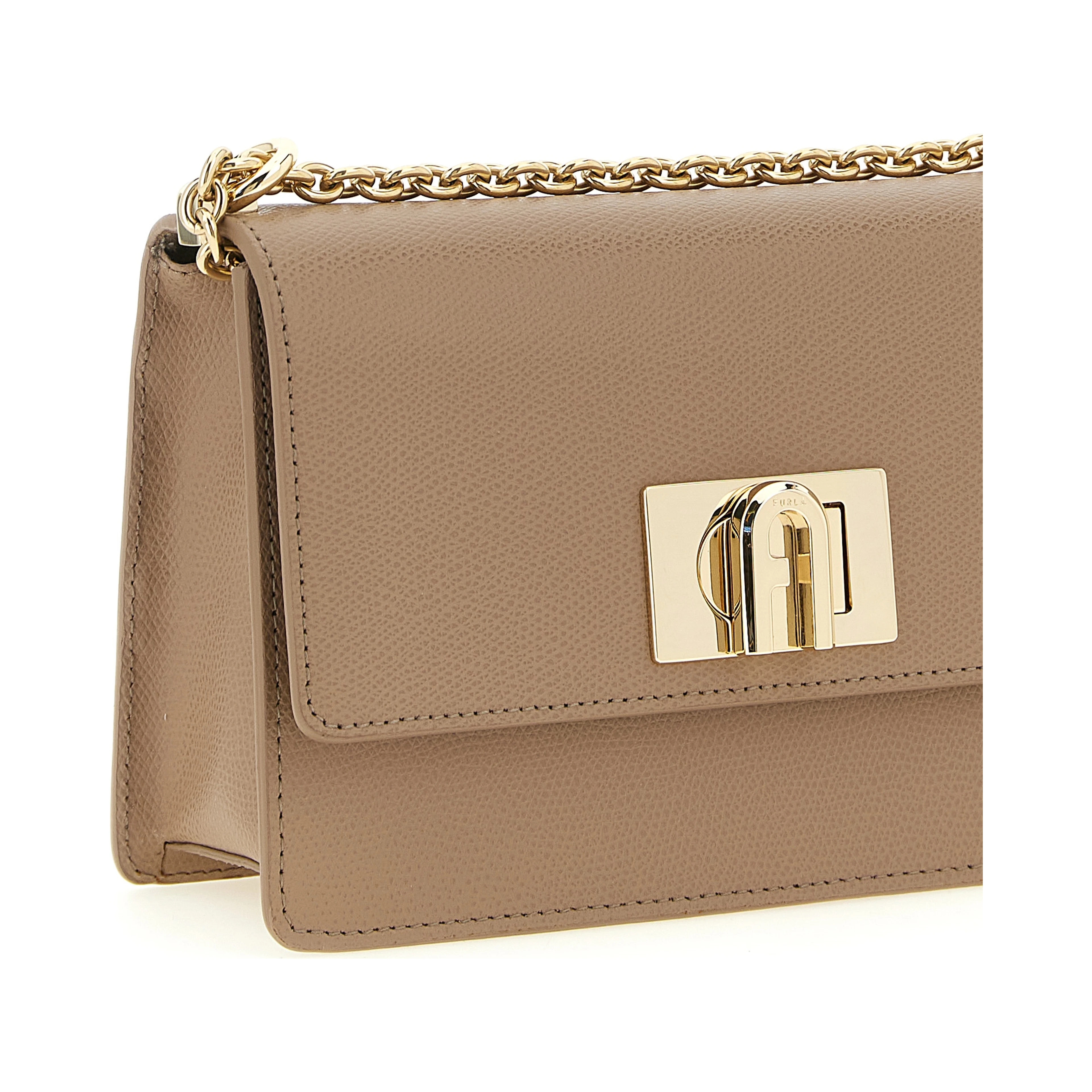 Beige Calfskin Crossbody Bag