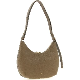 Beige Calfskin Shoulder Bag
