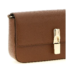 Brown Calfskin Crossbody Bag