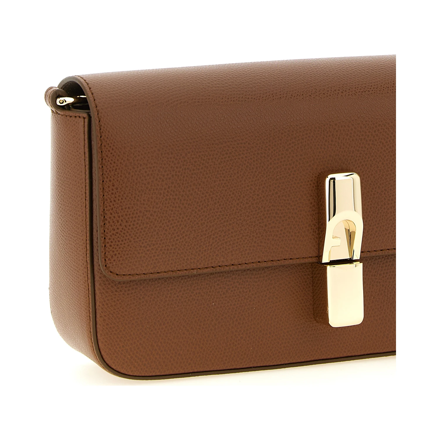 Brown Calfskin Crossbody Bag