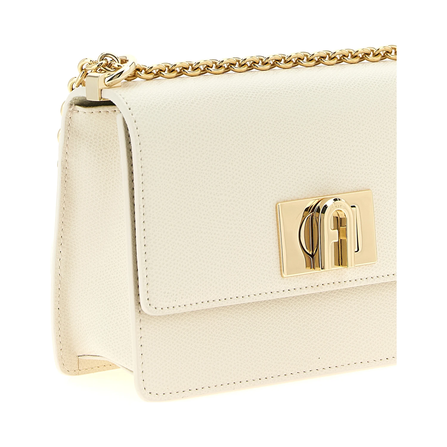 White Calfskin Crossbody Bag