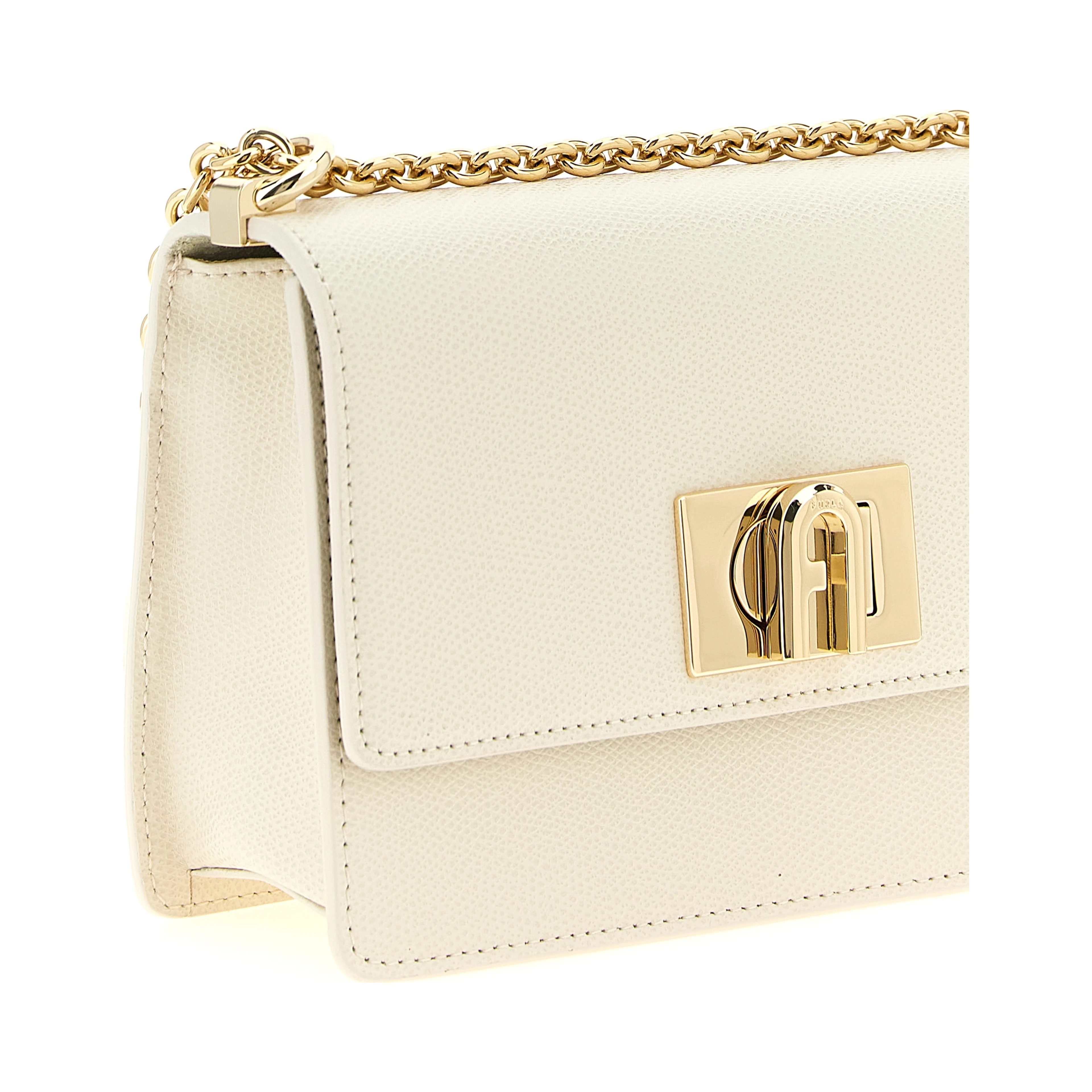 White Calfskin Crossbody Bag