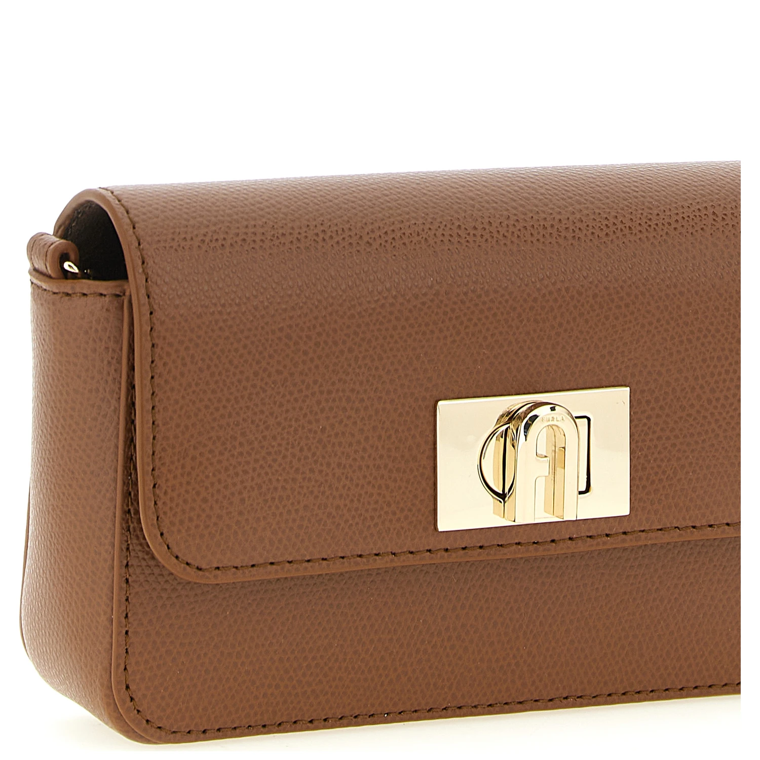 Brown Calfskin Crossbody Bag