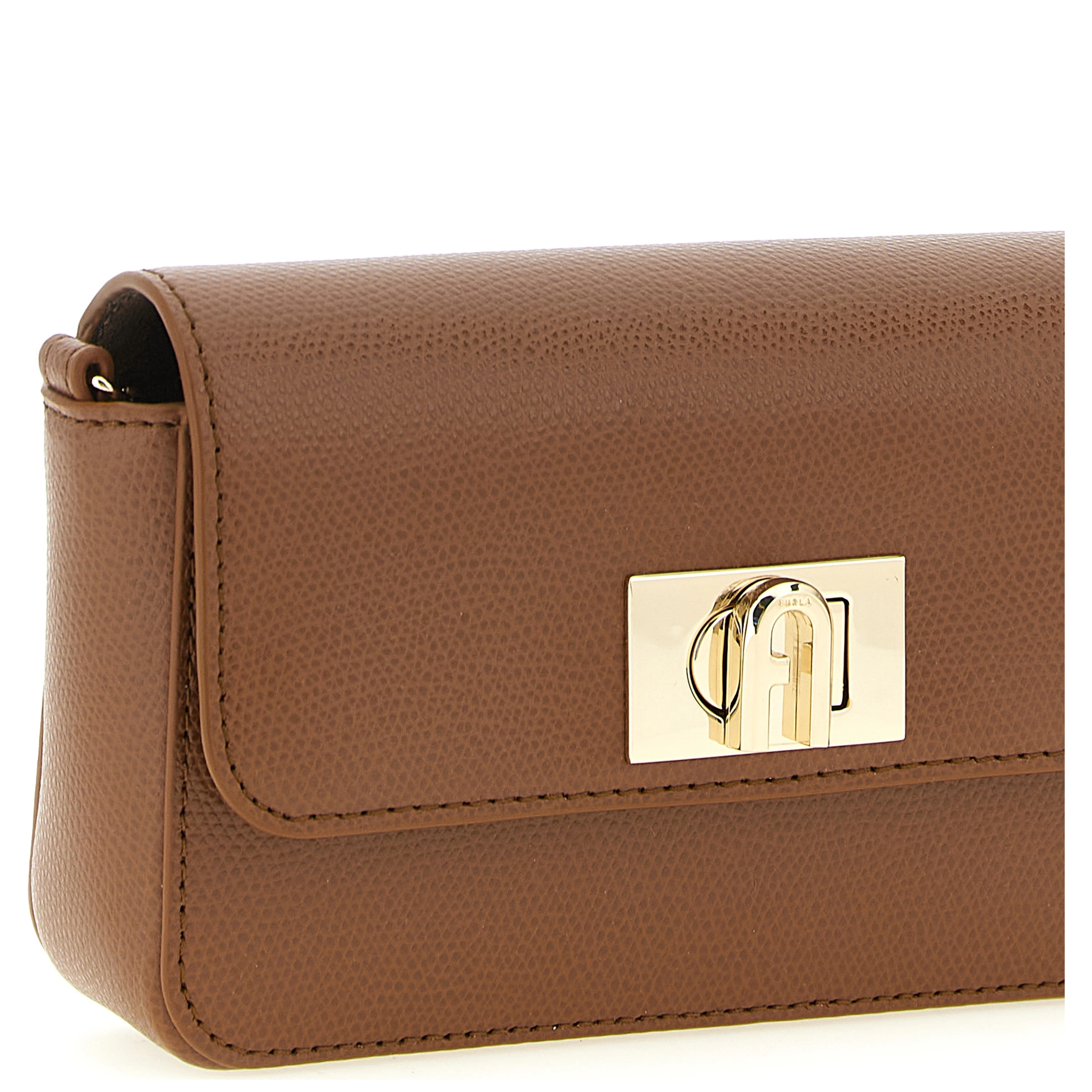 Brown Calfskin Crossbody Bag