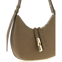 Beige Calfskin Shoulder Bag