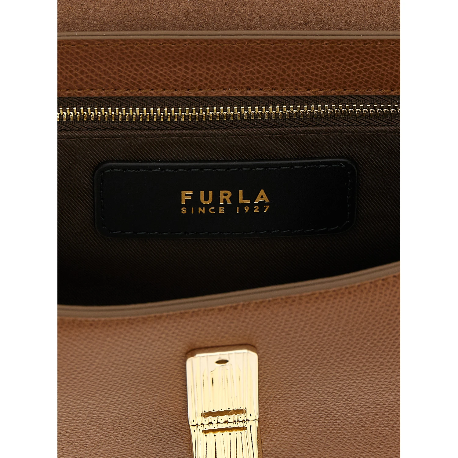 Brown Calfskin Crossbody Bag