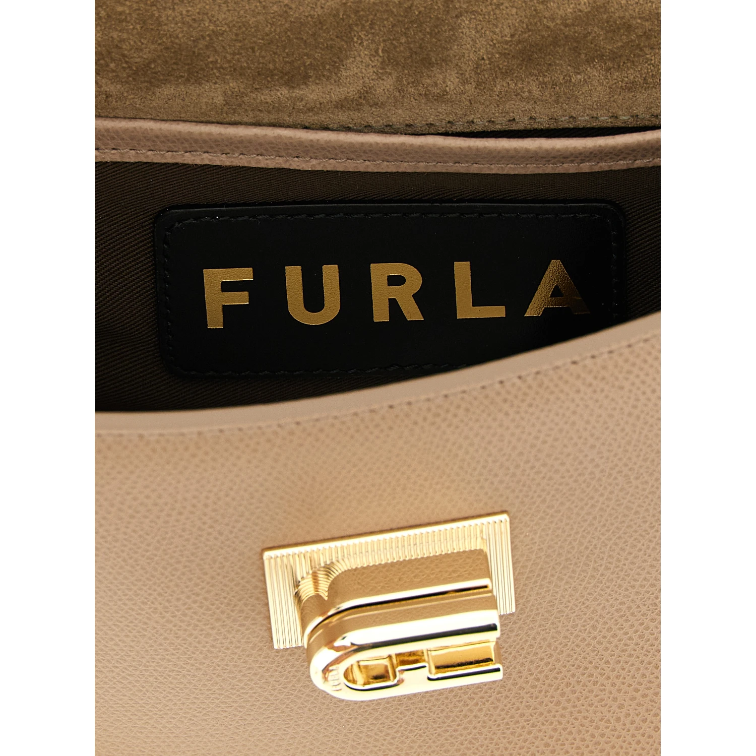 Beige Calfskin Crossbody Bag