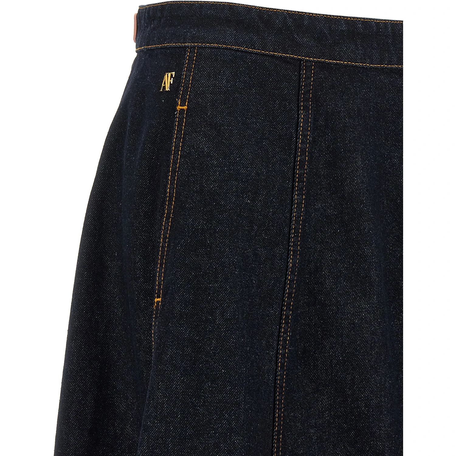 Blue Cotton Mini Skirt