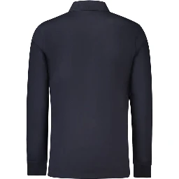 Blue Cotton Men's Polo