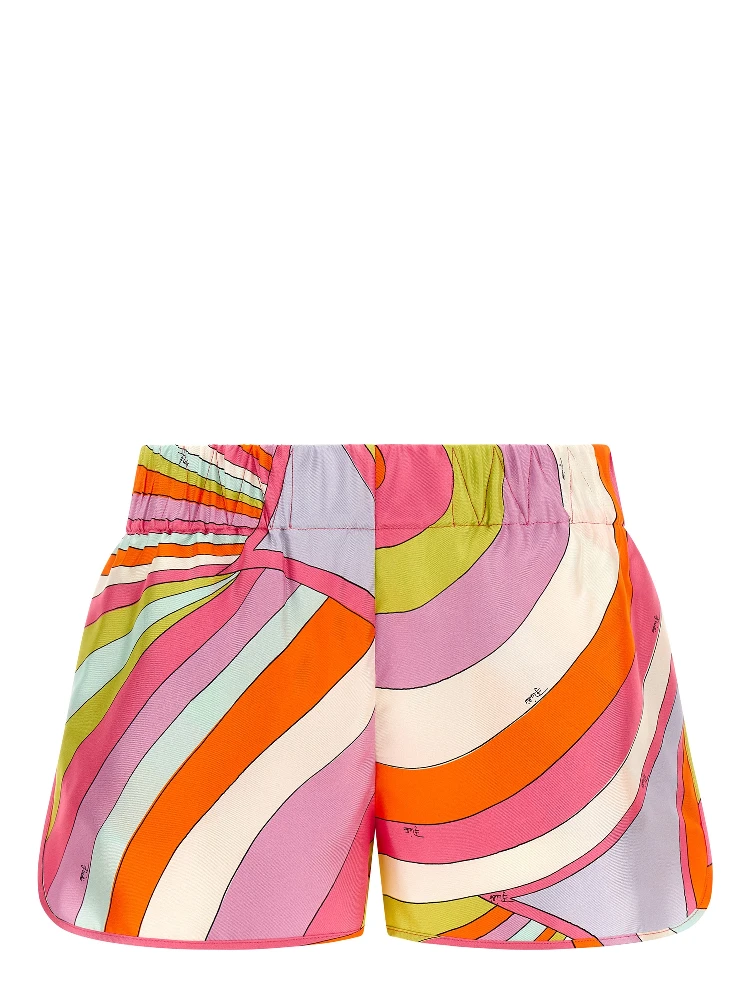 Multicolor Silk Bermuda Shorts