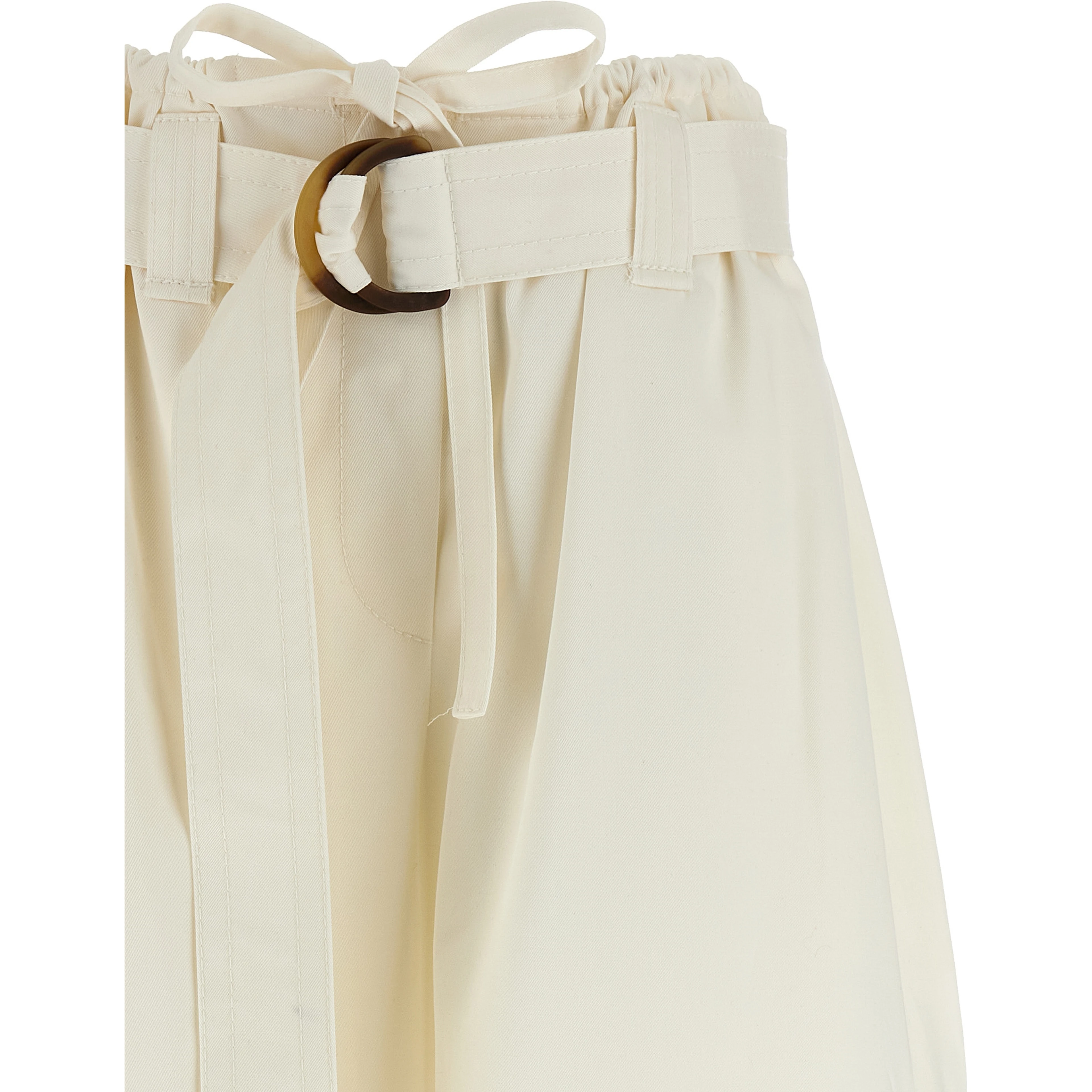 White Cotton Bermuda Shorts